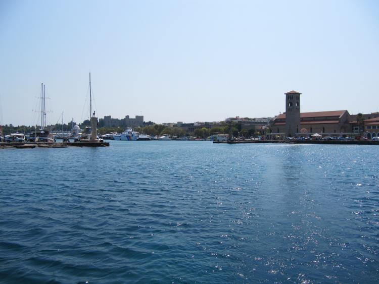 leaving Rhodes port
