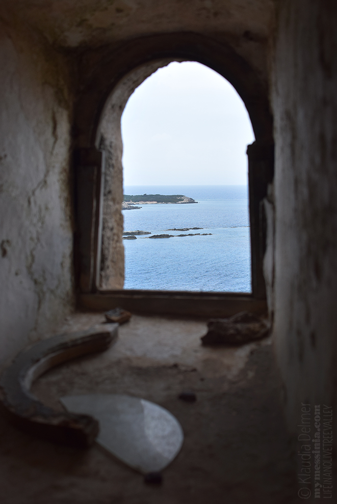 Strofades castle view to ionian sea