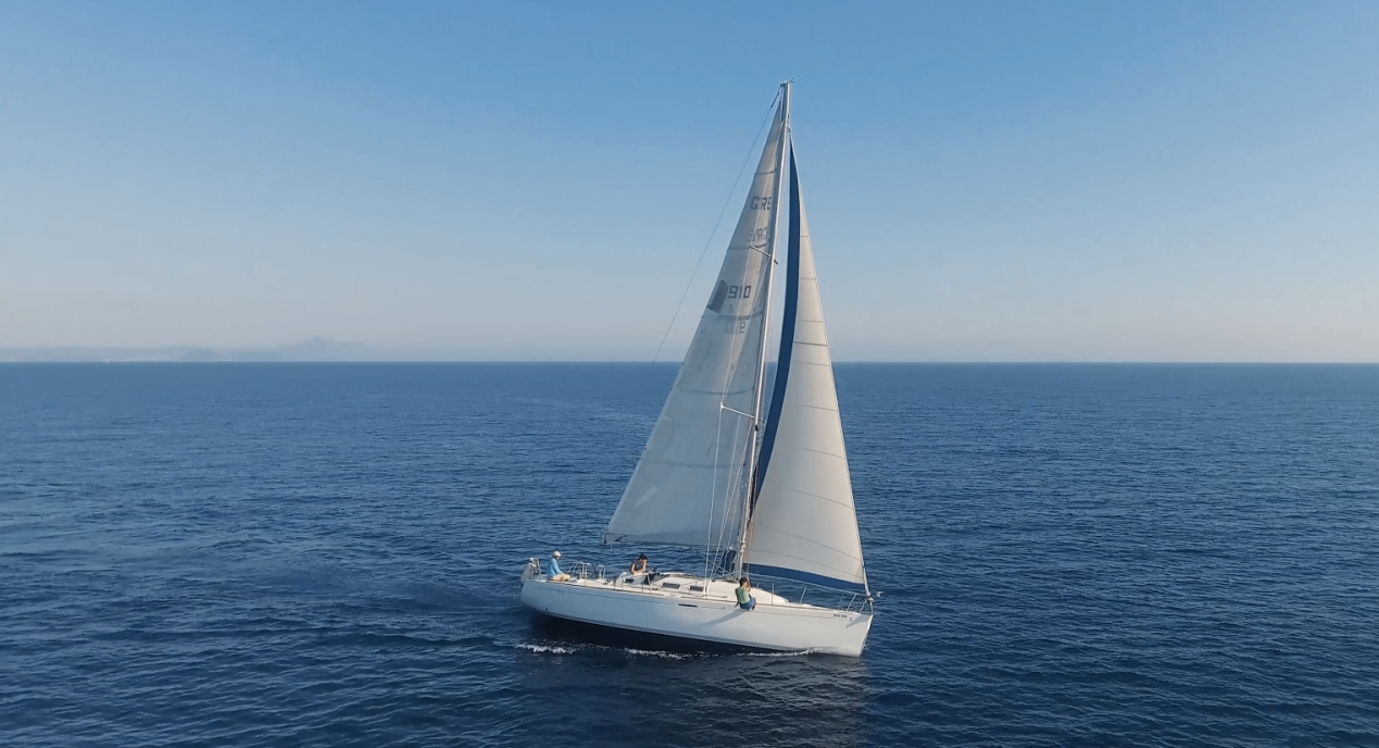 light wind sailing in south ionian